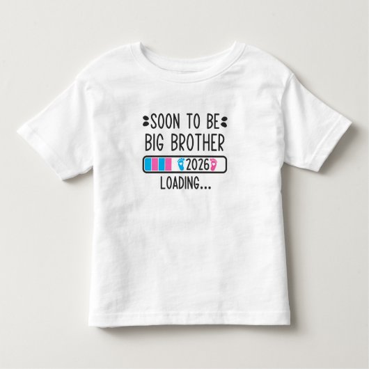 もうすぐお兄さん2026 ローディング 妊娠発表 トドラーTシャツ (正面)