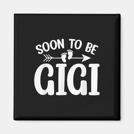 もうすぐギジーになる女性の妊娠発表 グランド マグネット (正面)