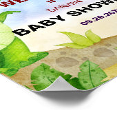 もうすぐダイノが孵化する!赤ちゃんシャワー ポスター (角)