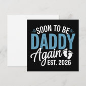 もうすぐパパになるよ！2026年頃に新しい家族が増える予定 招待状 (正面/裏面)