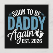 もうすぐパパになるよ！2026年頃に新しい家族が増える予定 招待状 (正面)