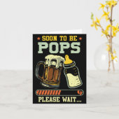 もうすぐパパに！2025年出産予定の妊娠発表ロゴ カード (黄色い花)