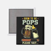 もうすぐパパに!2025年出産予定妊娠発表ロゴ マグネット (正面/裏面)