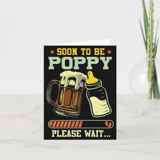 もうすぐパパに！2025年出産予定 妊娠発表L カード (正面)