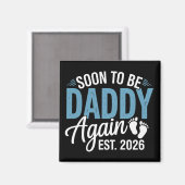 もうすぐパパに！2026年頃出産予定 赤ちゃん発表 マグネット (正面/裏面)