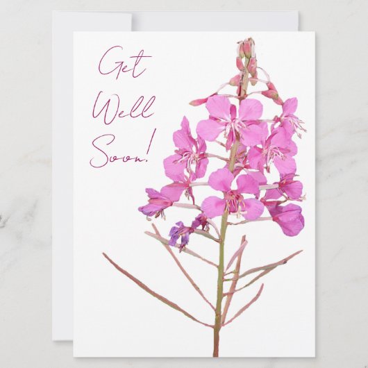 もうすぐピンクかわいらしの花がシンプルフローラ シーズンカード (正面)