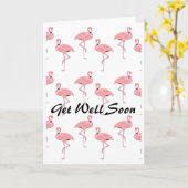 もうすぐピンクのフラミンゴの柄が良くなる カード (黄色い花)