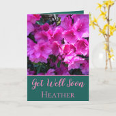 もうすぐピンク色の花が咲く カード (黄色い花)