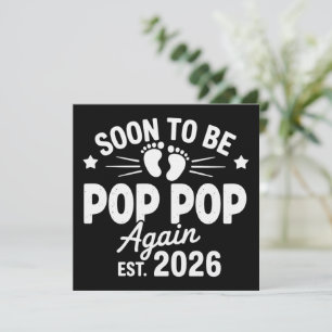 もうすぐポップポップがまた来るよ。2026年出産予定 招待状