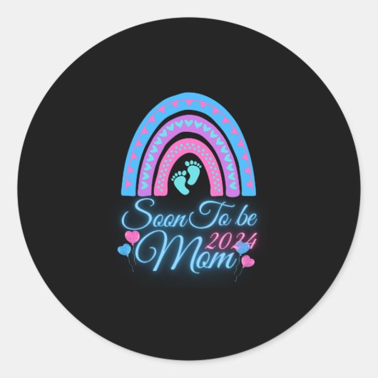 もうすぐママになる新生児期日 ラウンドシール (正面)