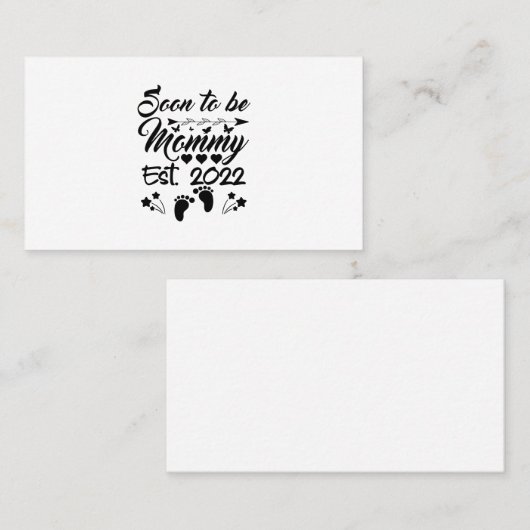 もうすぐママ2022年の母の日に初めて 名刺 (正面/裏面)