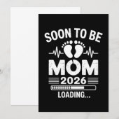 もうすぐママ2026 ローディング中 妊娠発表 招待状 (正面/裏面)