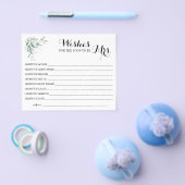 もうすぐミセスになる花嫁のためのシャワーのカード チラシ (シングル)