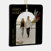 もうすぐメリークリスマスに結婚したなる日付を保存する セラミックオーナメント (右)