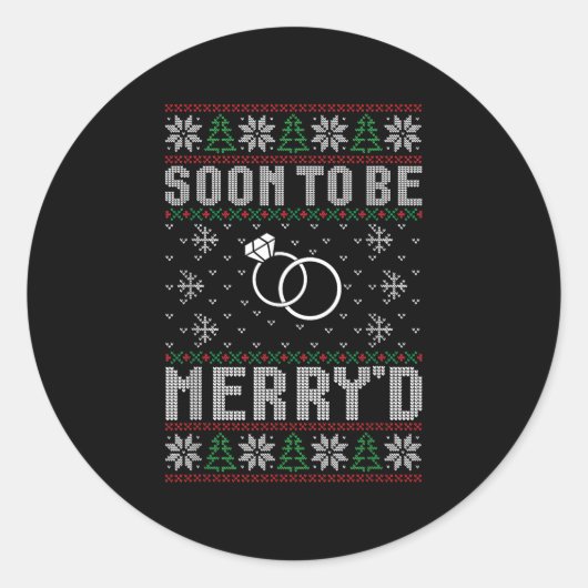 もうすぐメリ結婚したッド・クリスマス花婿 ラウンドシール (正面)