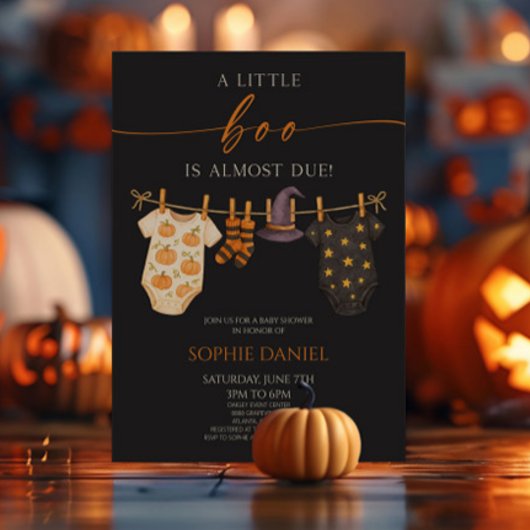 もうすぐリトルブーちゃんがやってくる!ハロウィンのベイビーシャワー 招待状
