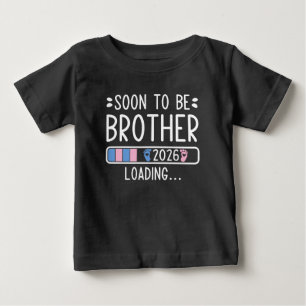もうすぐ兄弟に！2026年新しい赤ちゃんの到来を知らせる服 ベビーTシャツ