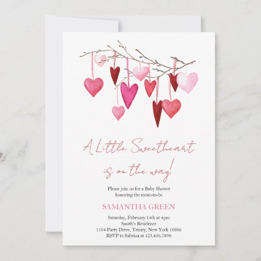 もうすぐ小さな天使がやってくる お知らせ 招待状 (正面)