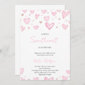 もうすぐ小さな天使がやってくる お知らせ 招待状 (正面/裏面)