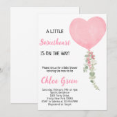 もうすぐ小さな天使が誕生！お知らせ 招待状 (正面/裏面)