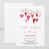 もうすぐ小さな天使が誕生！お知らせ 招待状 (正面/裏面)