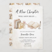 もうすぐ新しいチャプターが赤ちゃんシャワーを浴びる 招待状 (正面/裏面)