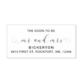 もうすぐ来る差出人住所夫妻結婚 セルフインキングスタンプ (デザイン)