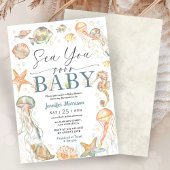 もうすぐ海で会おう オーシャン ベイビー シャワー ジェンダー ニュートラル 🌊 招待状