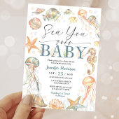 もうすぐ海で会おう オーシャン ベイビー シャワー ジェンダー ニュートラル 🌊 招待状