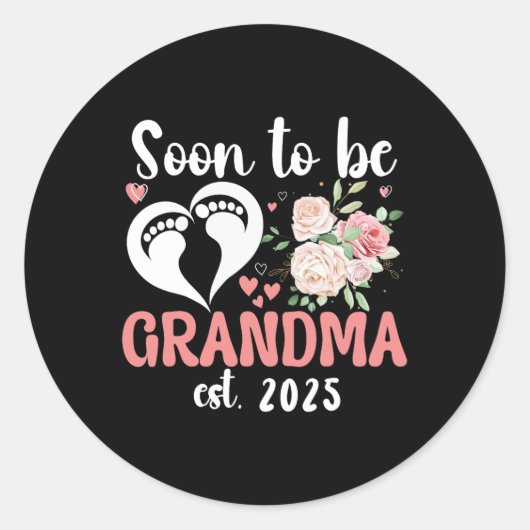 もうすぐ祖母になる2025母の日の新しいグランド ラウンドシール (正面)