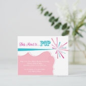 もうすぐ赤ちゃんポップ・アートのシャワー招待状 招待状 (スタンド正面)