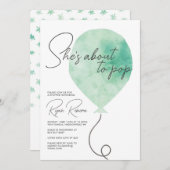 もうすぐ赤ちゃんポップ・アートのシャワー招待状 招待状 (正面/裏面)