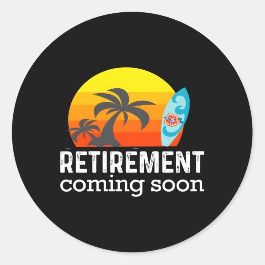 もうすぐ退職した退職す来る ラウンドシール (正面)