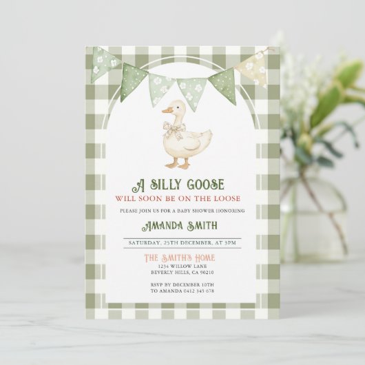 もうすぐ間抜けガチョウが赤ちゃんシャワーを浴びる 招待状 (スタンド正面)