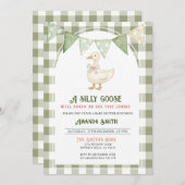 もうすぐ間抜けガチョウが赤ちゃんシャワーを浴びる 招待状 (正面/裏面)