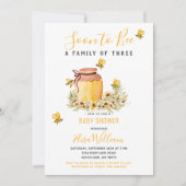 もうすぐ３人家族　ベビーシャワー 招待状 (正面)