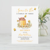 もうすぐ３人家族　ベビーシャワー 招待状 (スタンド正面)