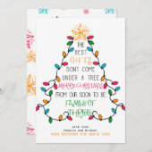 もうすぐ3つのクリスマス妊娠の家族 シーズンカード (正面/裏面)