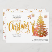 もうすぐ3クリスマスツリー妊娠の家族になる シーズンカード (正面/裏面)