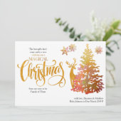 もうすぐ3クリスマスツリー妊娠の家族になる シーズンカード (スタンド正面)