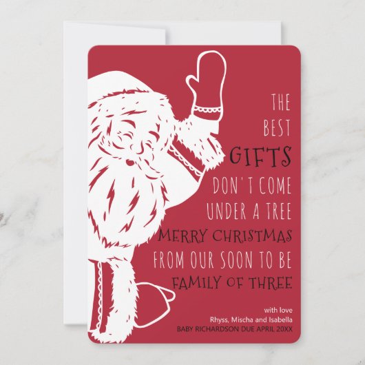 もうすぐ3人のサンタ妊娠の家族 シーズンカード (正面)
