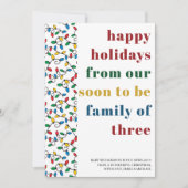 もうすぐ3人のタイポグラフィカラフル シーズンカード (正面)