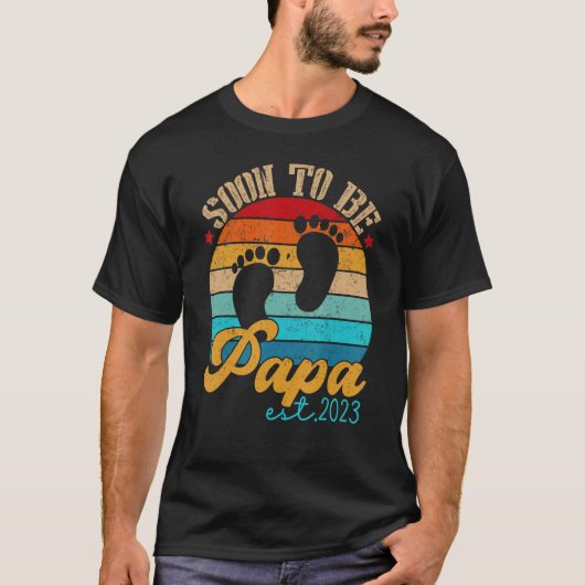 もうすぐPapa 2023ジェンダーが初めてPapaを明らかにする Tシャツ (正面)