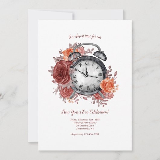 もうそろそろ大晦日だ 招待状 (正面)