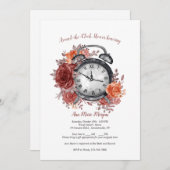 もうそろそろ時計のまわりにのブライダルシャワー 招待状 (正面/裏面)