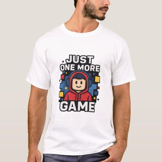 もうちょっとゲームしようステッカー Tシャツ (正面)