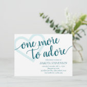 もうひとり愛して | アクア ティール ハート ベイビー シャワー 招待状 (スタンド正面)