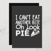 もうひと口も食べられない なんて素敵なパイ Tシャツ 招待状 (正面/裏面)