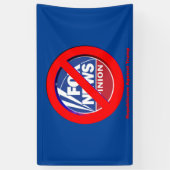 もうキツネは！ 横断幕 (縦)