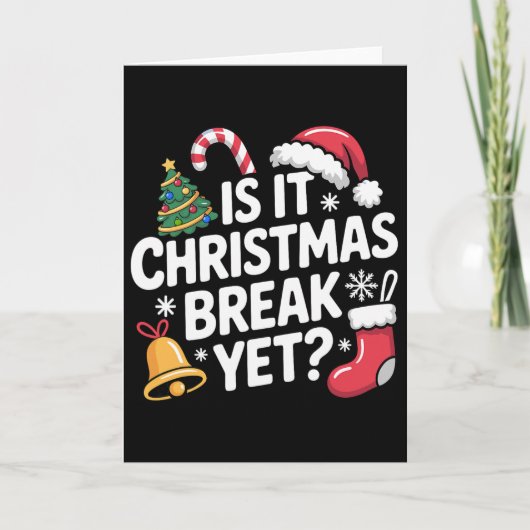 もうクリスマスの休み？教師あるあるクリスマス カード (正面)